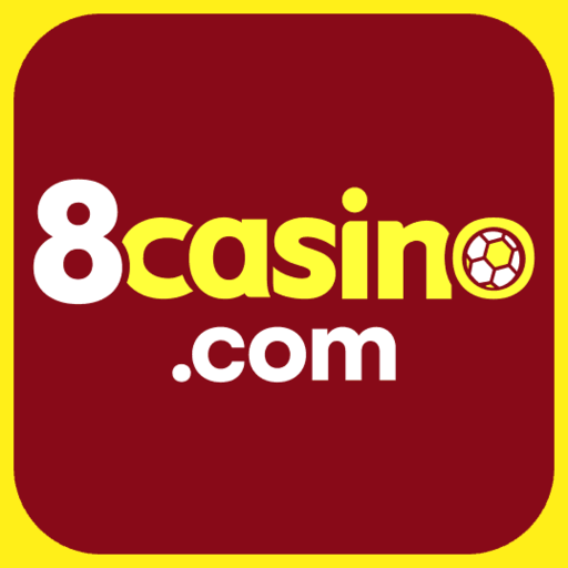 Imagem promocional da 8CASINO mostrando a plataforma e suas vantagens